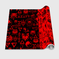 Бумага с принтом The Witcher logobombing black red для любого человека, вид спереди №2. Цвет основы: белый