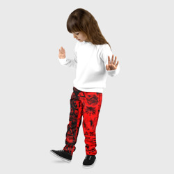 Детские брюки 3D The Witcher logobombing black red - фото 2