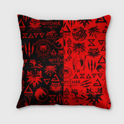 Подушка 3D The Witcher logobombing black red