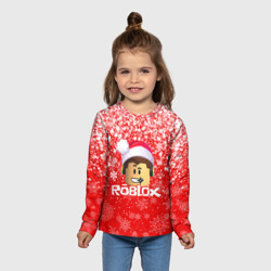 Детский лонгслив 3D Roblox новогодний smile 2022 - фото 2