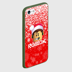 Чехол для iPhone 5/5S матовый Roblox новогодний smile 2022 - фото 2