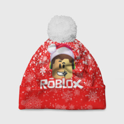 Шапка 3D c помпоном Roblox новогодний smile 2022