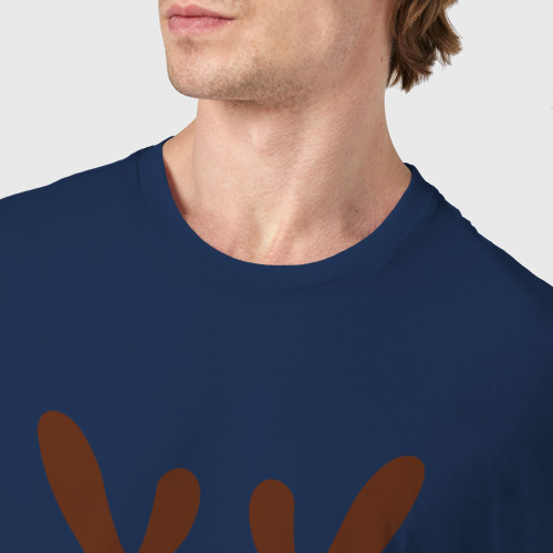 Мужская футболка хлопок с принтом Олень 2022, фото #4