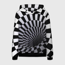 Мужская толстовка 3D Оптическая Иллюзия, черно-белая