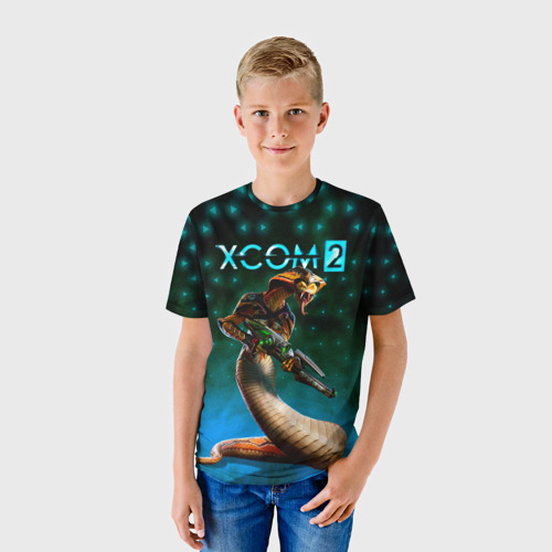 Детская футболка 3D XCOM ИКС КОМ рептилия, цвет 3D печать - фото 3