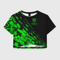 Женская футболка Crop-top 3D Monster Energy Текстура