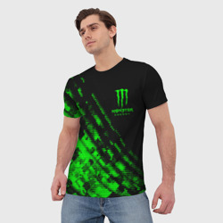 Мужская футболка 3D Monster Energy Текстура - фото 2