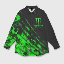 Мужская рубашка oversize 3D Monster Energy Текстура