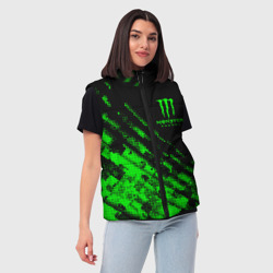 Женский жилет утепленный 3D Monster Energy Текстура - фото 2