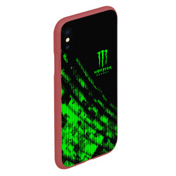 Чехол для iPhone XS Max матовый Monster Energy Текстура - фото 2