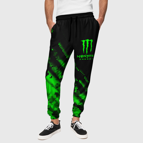 Мужские брюки 3D Monster Energy Текстура, цвет 3D печать - фото 4