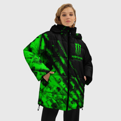 Женская зимняя куртка Oversize Monster Energy Текстура - фото 2