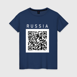 Женская футболка хлопок QR - код - СССР