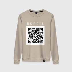 Женский свитшот хлопок QR - код - СССР