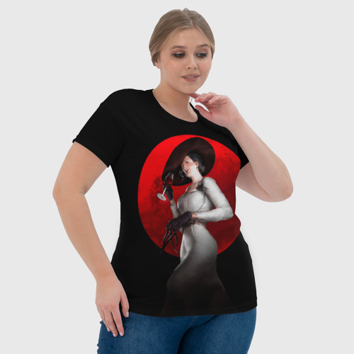 Женская футболка 3D с принтом Хитрая Димитреску, фото #4