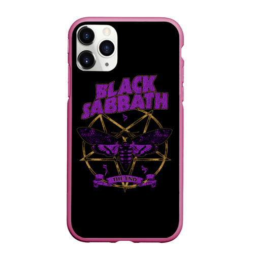 Чехол для iPhone 11 Pro Max матовый Black Sabbat The end, цвет малиновый