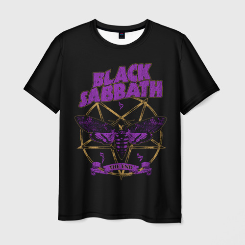 Мужская футболка с принтом Black Sabbat The end, вид спереди №1