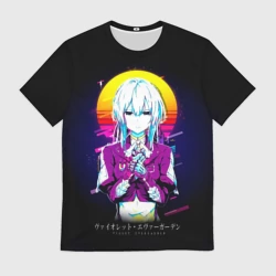 Мужская футболка 3D Вайолет Эвергарден Violet Evergarden