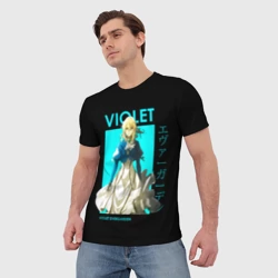 Мужская футболка 3D Violet - Violet Evergarden - фото 2