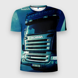 Мужская футболка 3D Slim Scania Дальнобой 2022