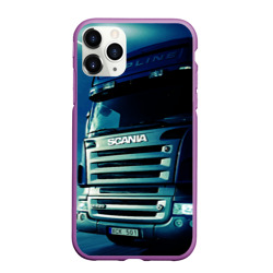 Чехол для iPhone 11 Pro Max матовый Scania Дальнобой 2022