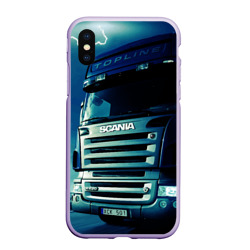 Чехол для iPhone XS Max матовый Scania Дальнобой 2022