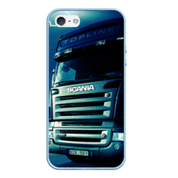 Чехол для iPhone 5/5S матовый Scania Дальнобой 2022