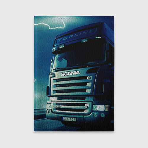 Обложка для автодокументов Scania Дальнобой 2022, цвет черный