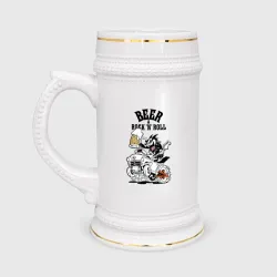 Кружка пивная Beer & Rock'n'Roll