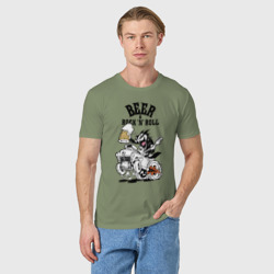 Мужская футболка хлопок Beer & Rock'n'Roll - фото 2