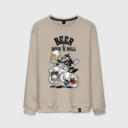Мужской свитшот хлопок Beer & Rock'n'Roll