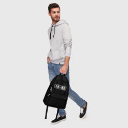 Рюкзак с принтом Scarlxrd white logo Скарлорд лого для любого человека, вид спереди №5. Цвет основы: белый