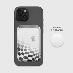 Картхолдер Magsafe магнитный Mercedes, Мерседес спорт, финишный флаг, формула 1 - фото 2