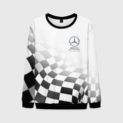 Мужской свитшот 3D Mercedes, Мерседес спорт, финишный флаг, формула 1