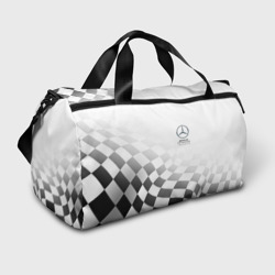 Сумка спортивная 3D Mercedes, Мерседес спорт, финишный флаг, формула 1