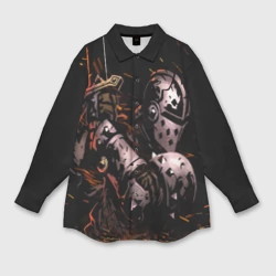 Женская рубашка oversize 3D Darkest Dungeon Fish and Bones