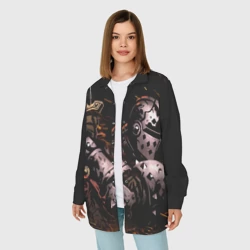 Женская рубашка oversize 3D Darkest Dungeon Fish and Bones - фото 2