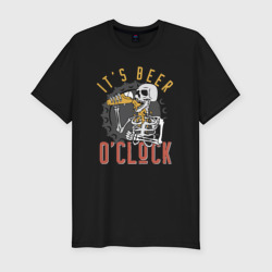 Мужская футболка хлопок Slim It's beer o'clock