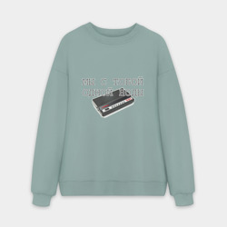 Мужской свитшот oversize без начеса хлопок Мы с тобой одной ноды