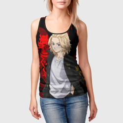 Женская майка 3D Майки Мандзиро Сано красный орнамент - фото 2