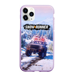 Чехол для iPhone 11 Pro Max матовый Snowrunner Гонки по бездорожью