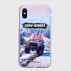 Чехол для iPhone XS Max матовый Snowrunner Гонки по бездорожью