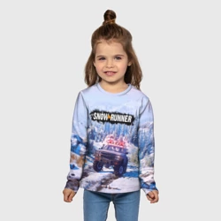 Детский лонгслив 3D Snowrunner Гонки по бездорожью - фото 2