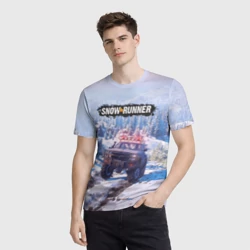 Мужская футболка 3D Snowrunner Гонки по бездорожью - фото 2