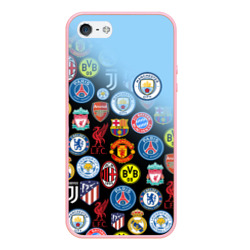 Чехол для iPhone 5/5S матовый Манчестер сити Manchester city