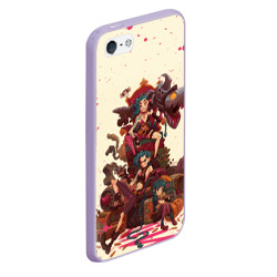 Чехол для iPhone 5/5S матовый Лига Легенд Jinx Arcane - фото 2