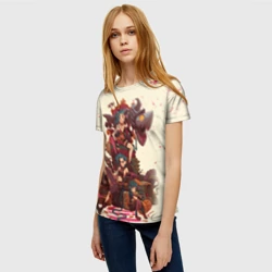 Женская футболка 3D Лига Легенд Jinx Arcane - фото 2