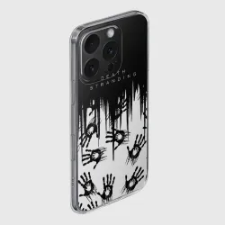 Чехол для iPhone 16 Pro силиконовый с защитой камеры Death Stranding Отпечаток ладони - фото 2