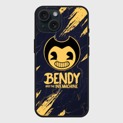 Чехол силиконовый для Apple iPhone 15 матовый Bendy and the ink machine Чернильная машина
