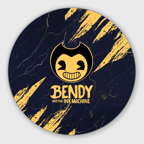 Круглый коврик для мышки Bendy and the ink machine Чернильная машина